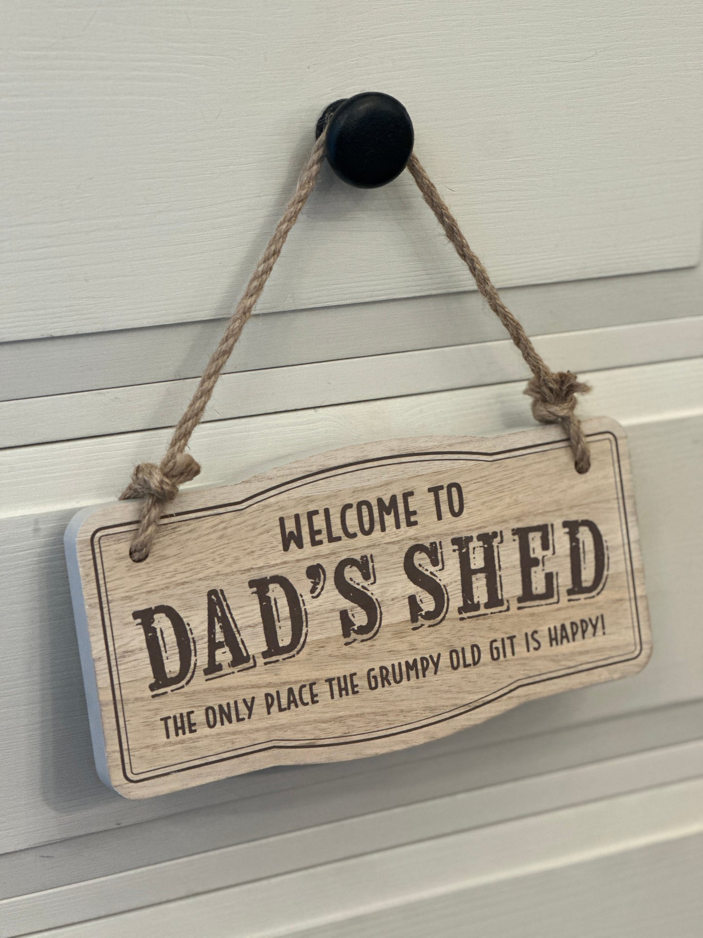 Feathered Fellas 'Welcome To Dad's Shed' Wooden Plaque Josefina Online