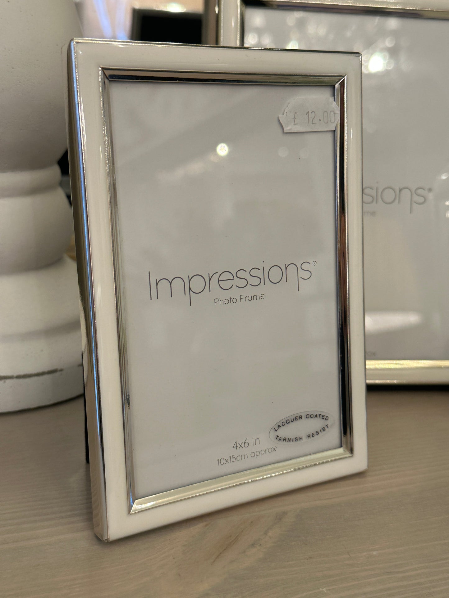 Silver Plated Frame with White Epoxy 4x6 Josefina Online