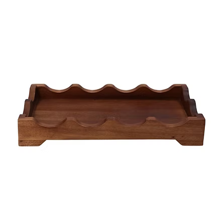 Acacia Wood Scalloped Tray (Large)