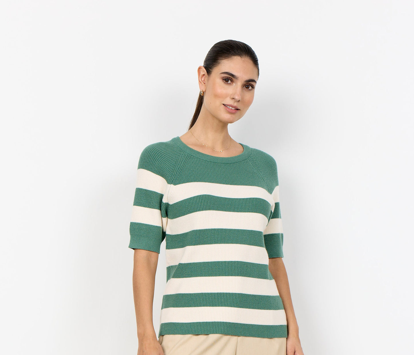 Soya Concept - Frosty Spruce Stripe Knit Josefina Online