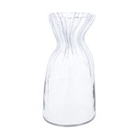 Clear Glass Scrunch Vase - Large