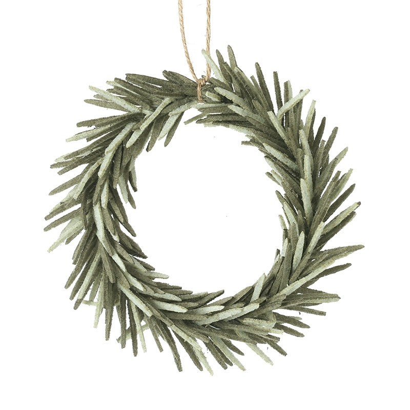 Green Long Leaf Wreath - Small
