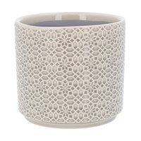 Grey Tile Design Pot Cover - Medium Josefina Online