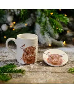 Highland Cow Mug & Coaster Set Josefina Online