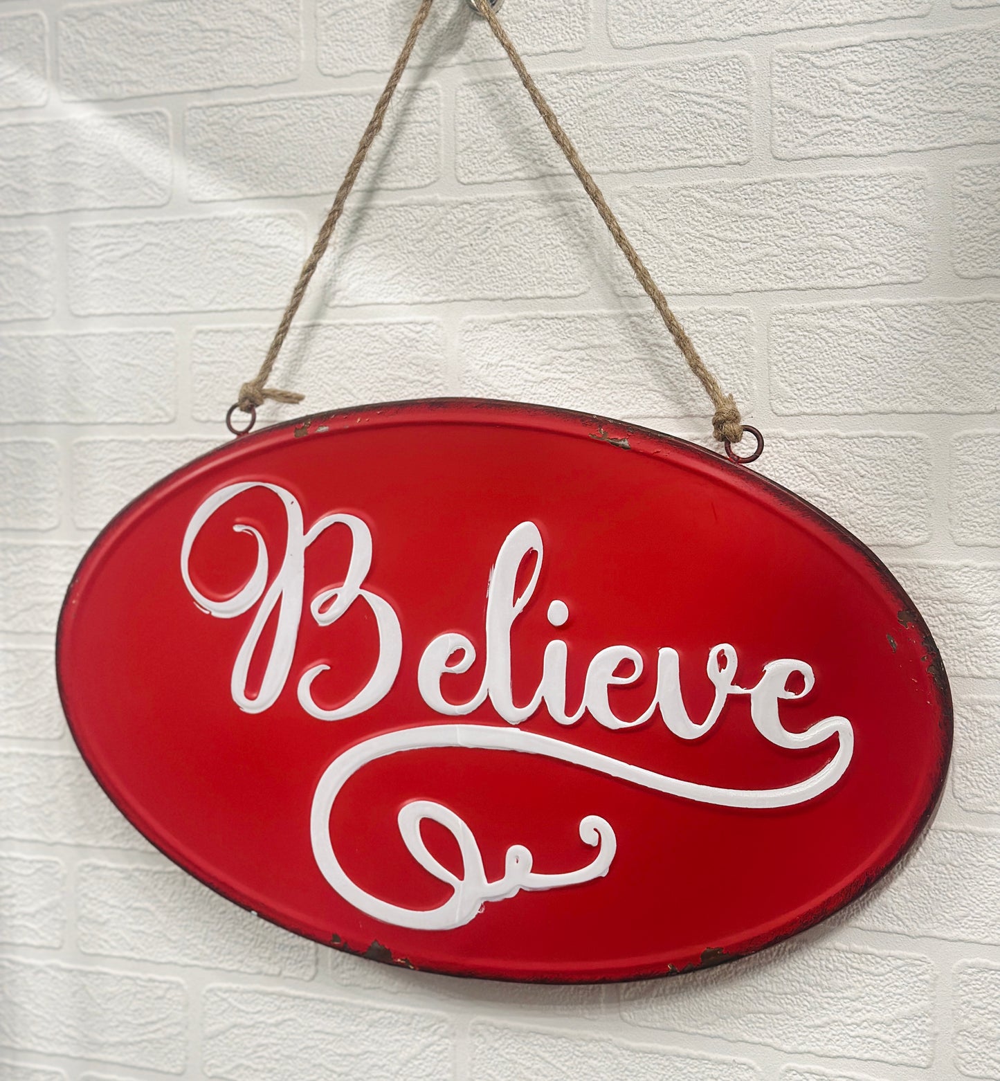 Vintage Style "Believe" Sign