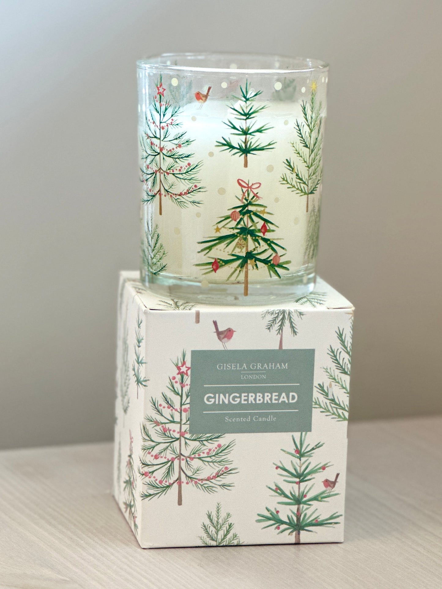 Christmas Tree Glass Candle Votive - Large