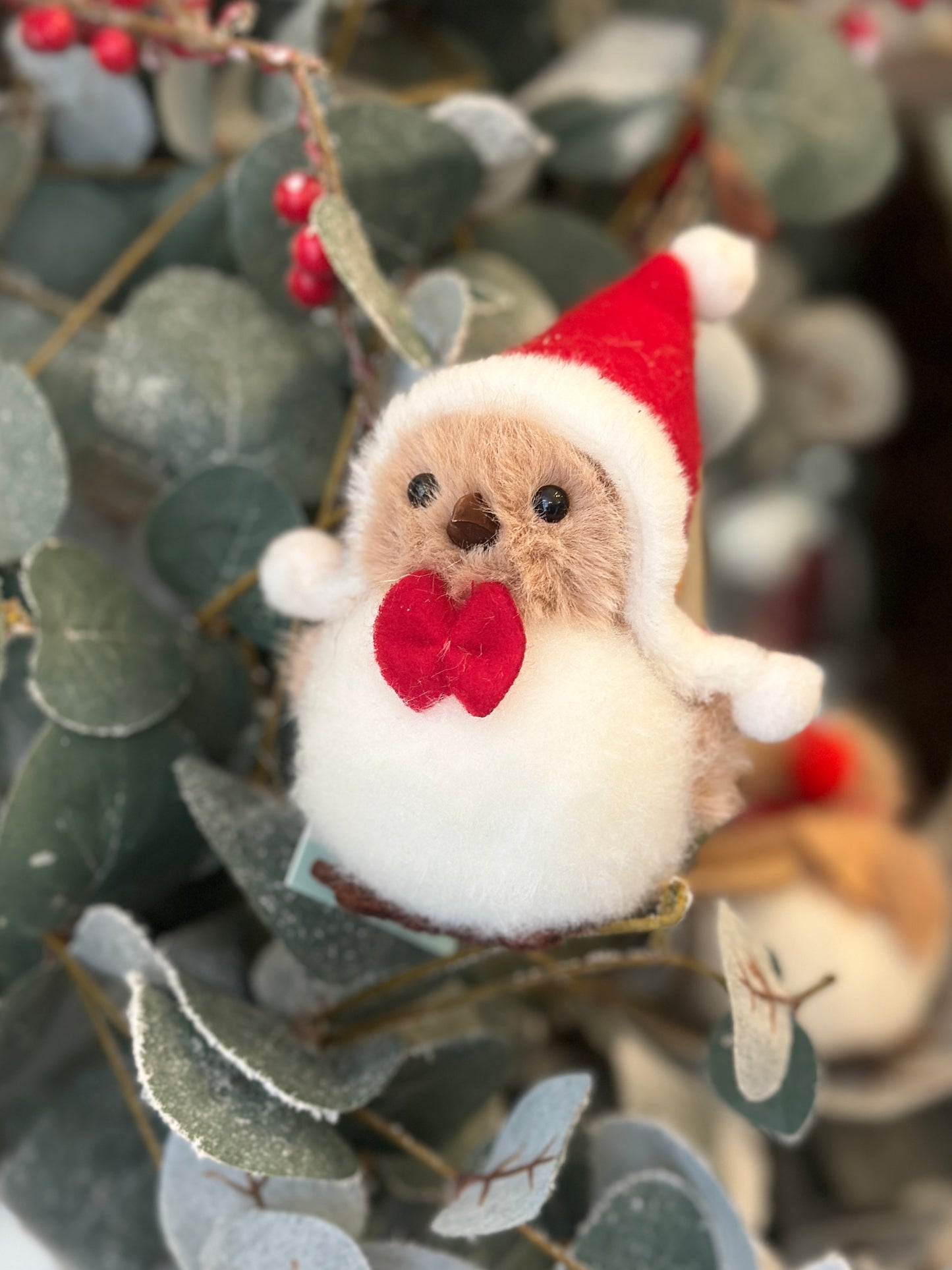Feather Robin on Clip Tree Decoration christmas
