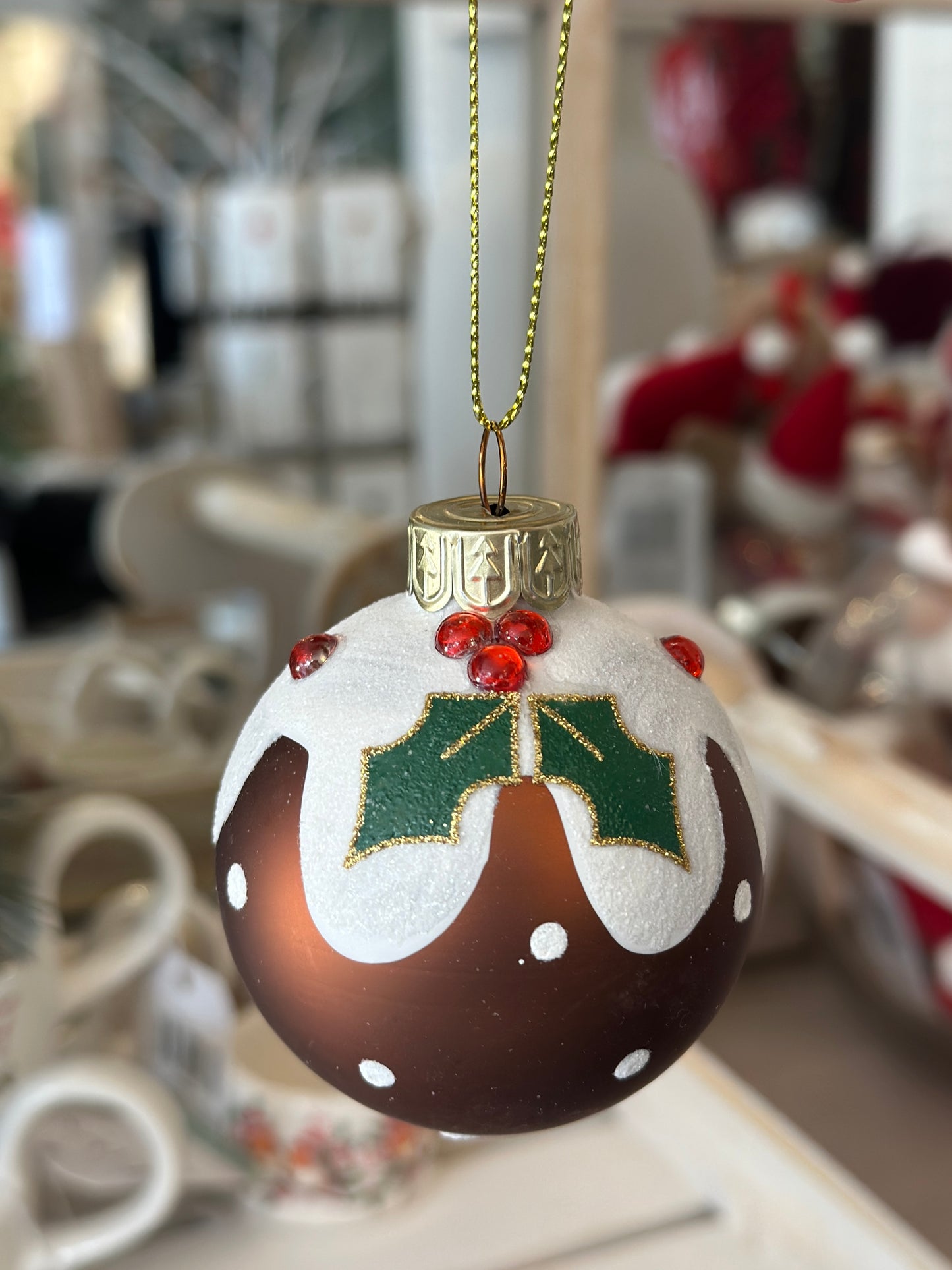 Christmas Pudding Bauble (60mm) christmas