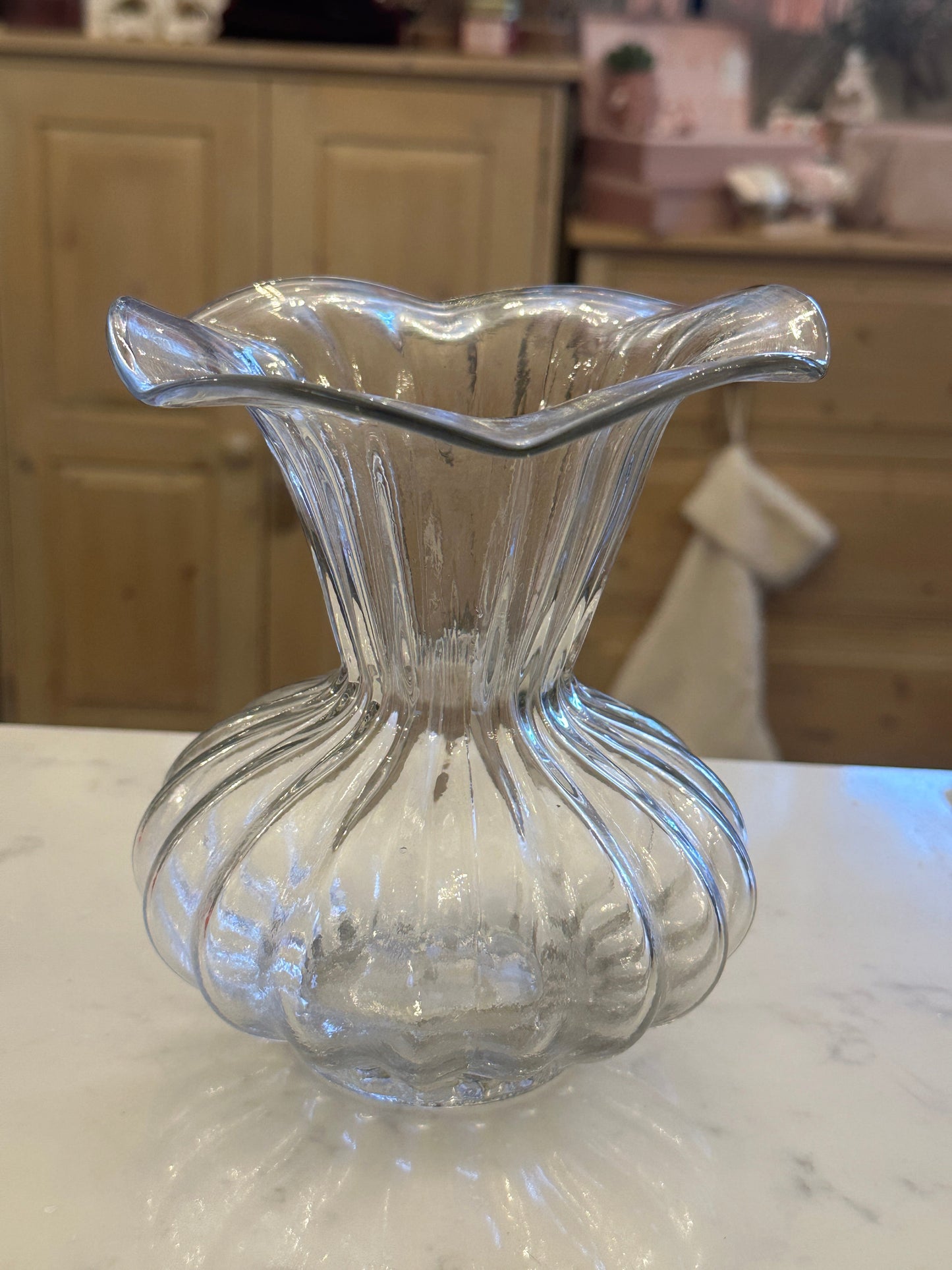 Clear Glass Frill Vase Josefina Online