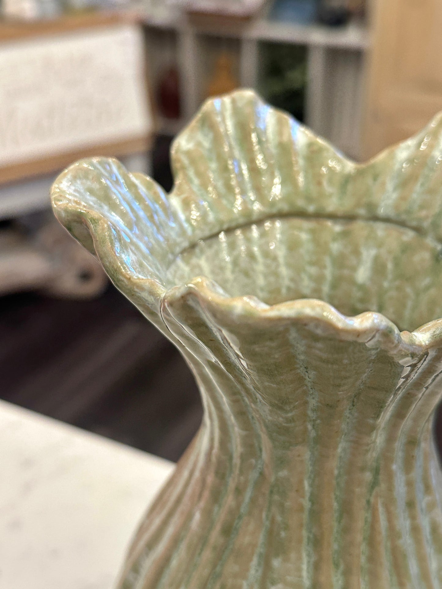 Green Speckled Bloom Vase Josefina Online