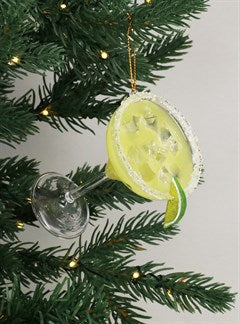 Hanging Decoration - Margarita with Lime Glass Decoration