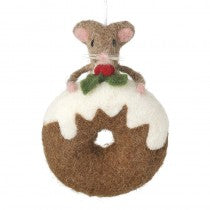 Hanging Felt Mouse with Donut