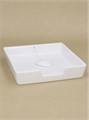 White Stoneware Beaded Heart Napkin Holder