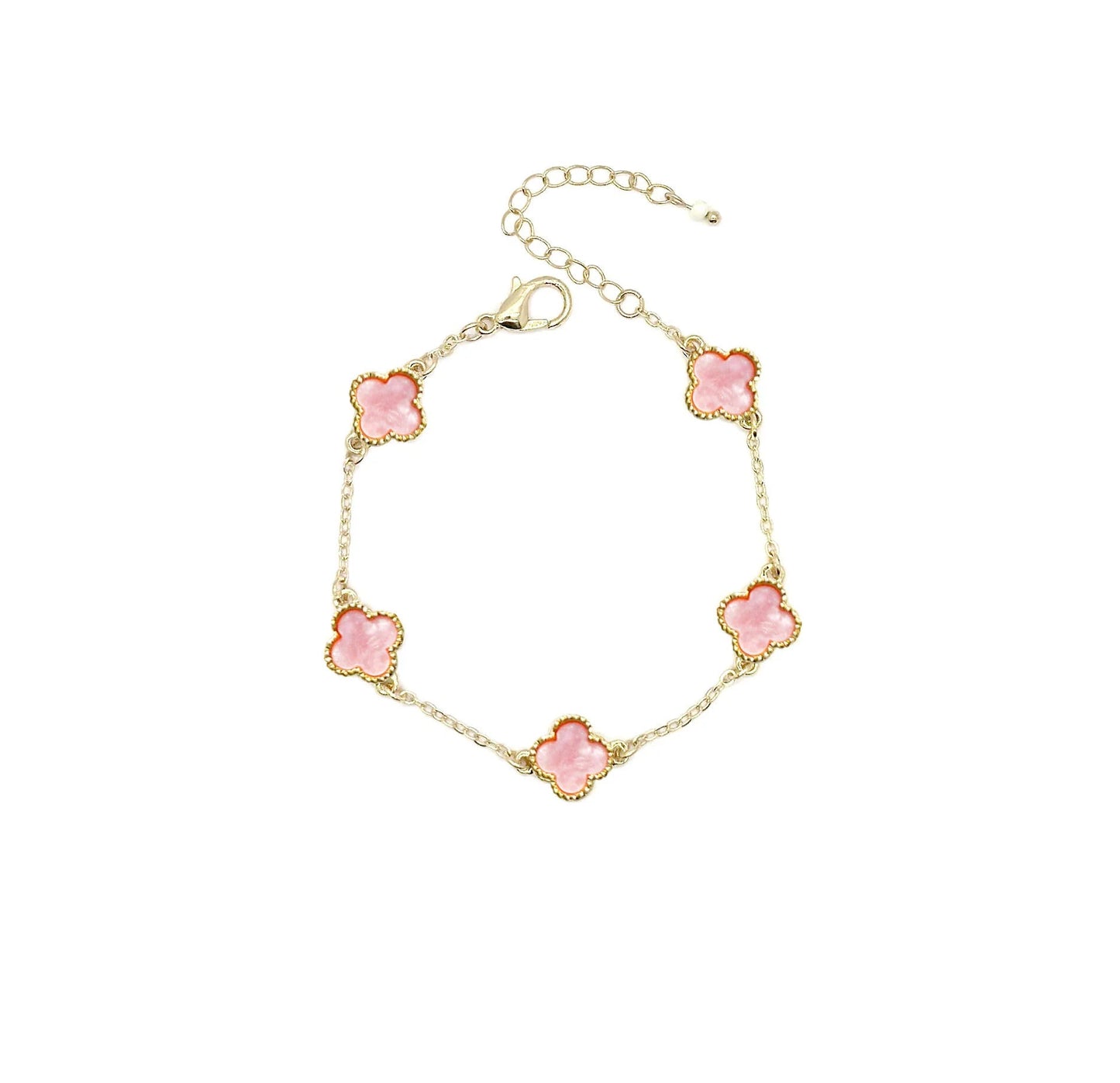 Clover Pink on Gold Bracelet Josefina Online