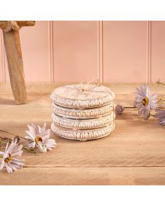 Mango Wood Round Beaded Coasters