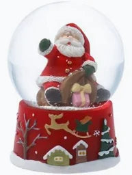 Santa with Sack - Snow Dome (small)