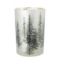 Tall Mottled Tree Glass Votive