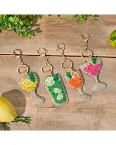 Citrus and Cheers Beaded Fruit Cocktail Keyring (assorted)