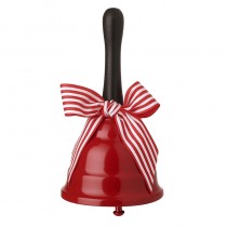 Red Metal Hand Bell With Bow