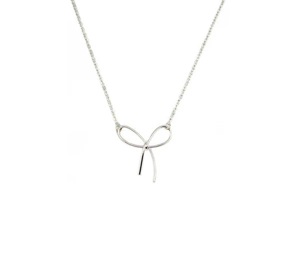 Ribbon Necklace - Silver Colour Josefina Online