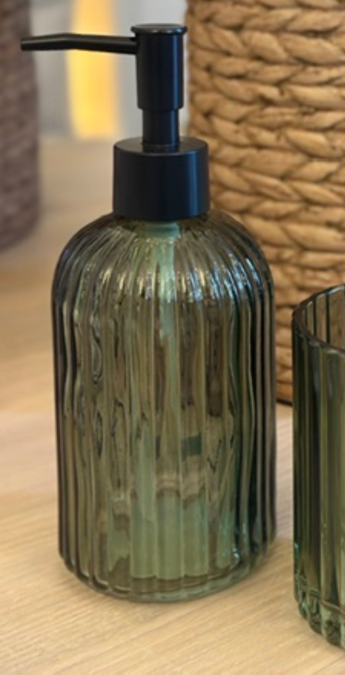 Green Glass Soap Dispenser Josefina Online