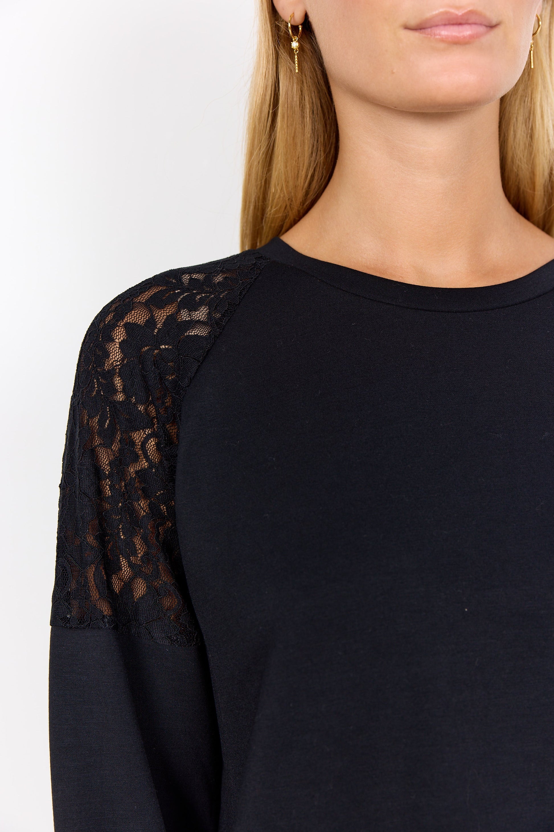Black  Lace Sweatshirt Josefina Online