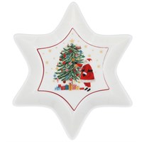 Nostalgia Santa/Tree New Bone China Star Dish christmas