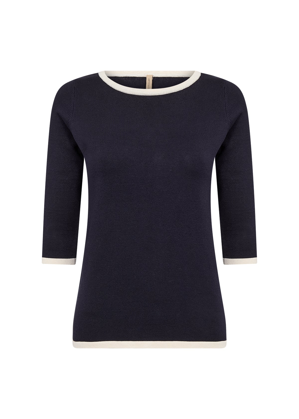 Soya Concept - Navy Combi Fine Knit Josefina Online
