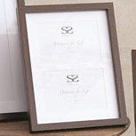 Dark Wood Double 4x6 Photo Frame.