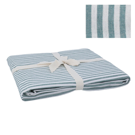 Green Cotton Mix Stripe Runner Josefina Online