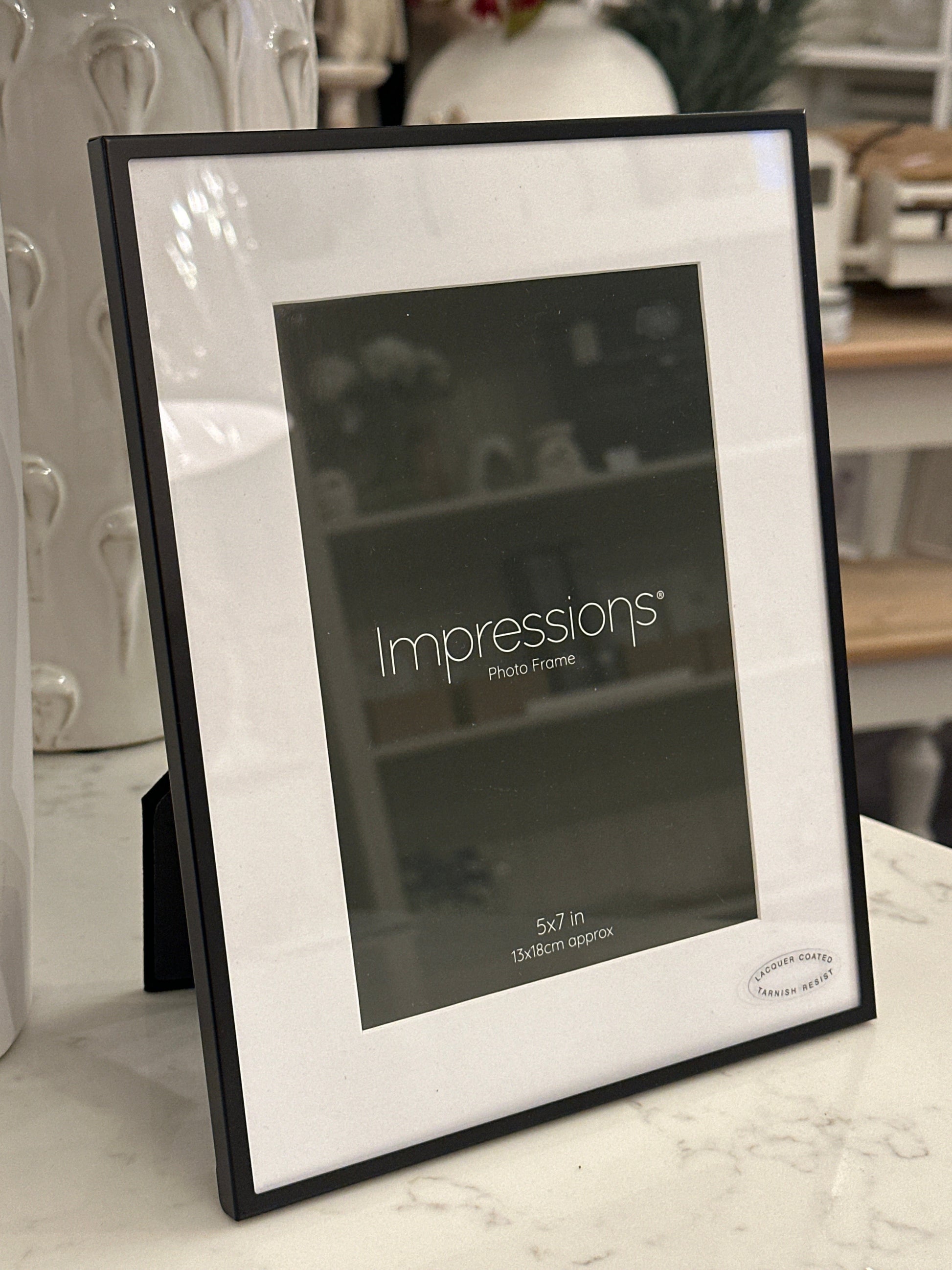 Black with White Mount Photo Frame 5x7 Josefina Online