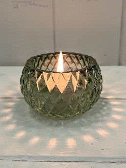 Green Diamond Pattern Tealight Holder Josefina Online