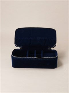Blue Velvet Rectangle Jewellery Box