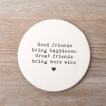 'Bring Happiness' Coaster (10cm)