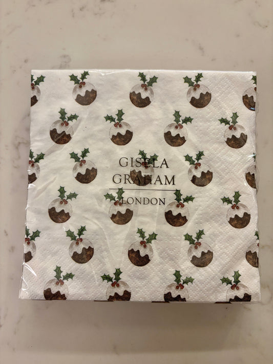 Christmas Pudding Napkins (Pack of 20) christmas