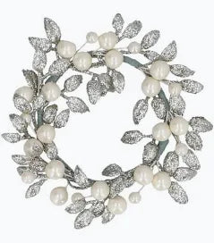 Champagne Glitter & Pearl Candle Ring - Large