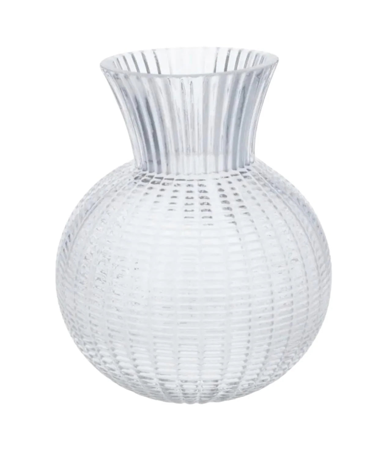 Clear Glass Woven Ball Vase - Large Josefina Online