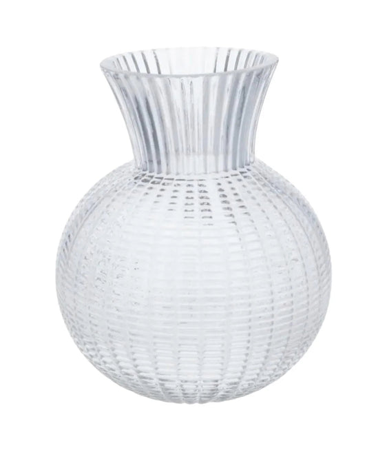 Clear Glass Woven Ball Vase - Large Josefina Online
