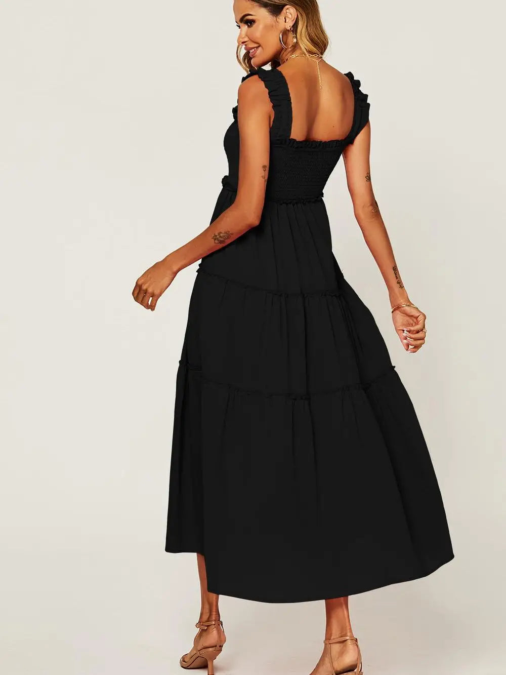Hem Detail Tiered Maxi Dress Josefina Online