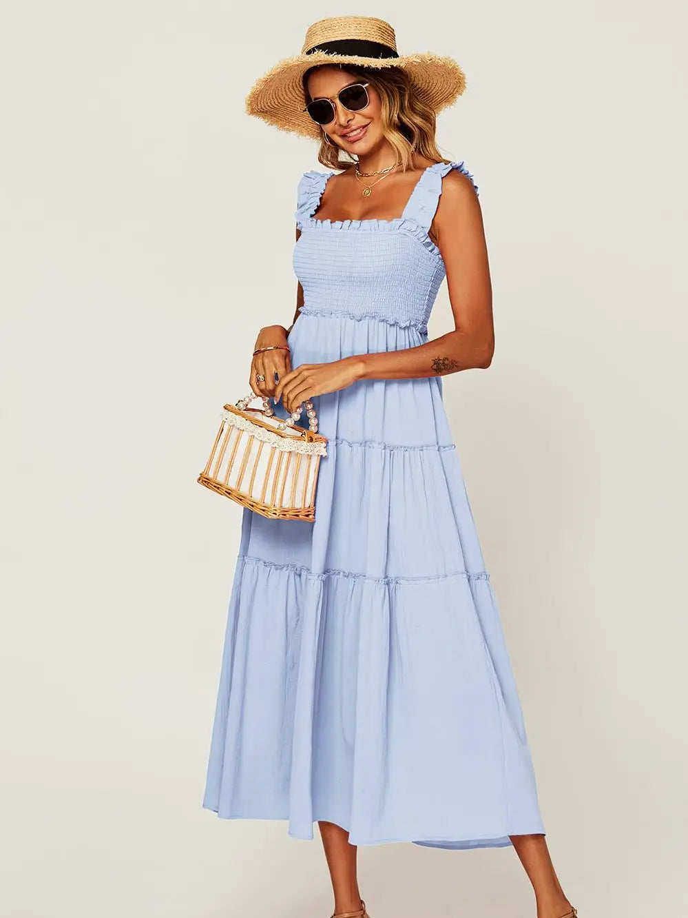 Hem Detail Tiered Maxi Dress Josefina Online