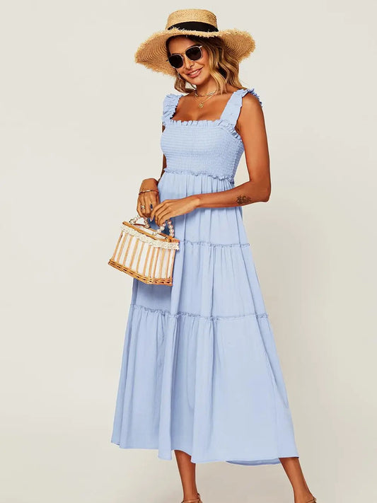 Hem Detail Tiered Maxi Dress Josefina Online