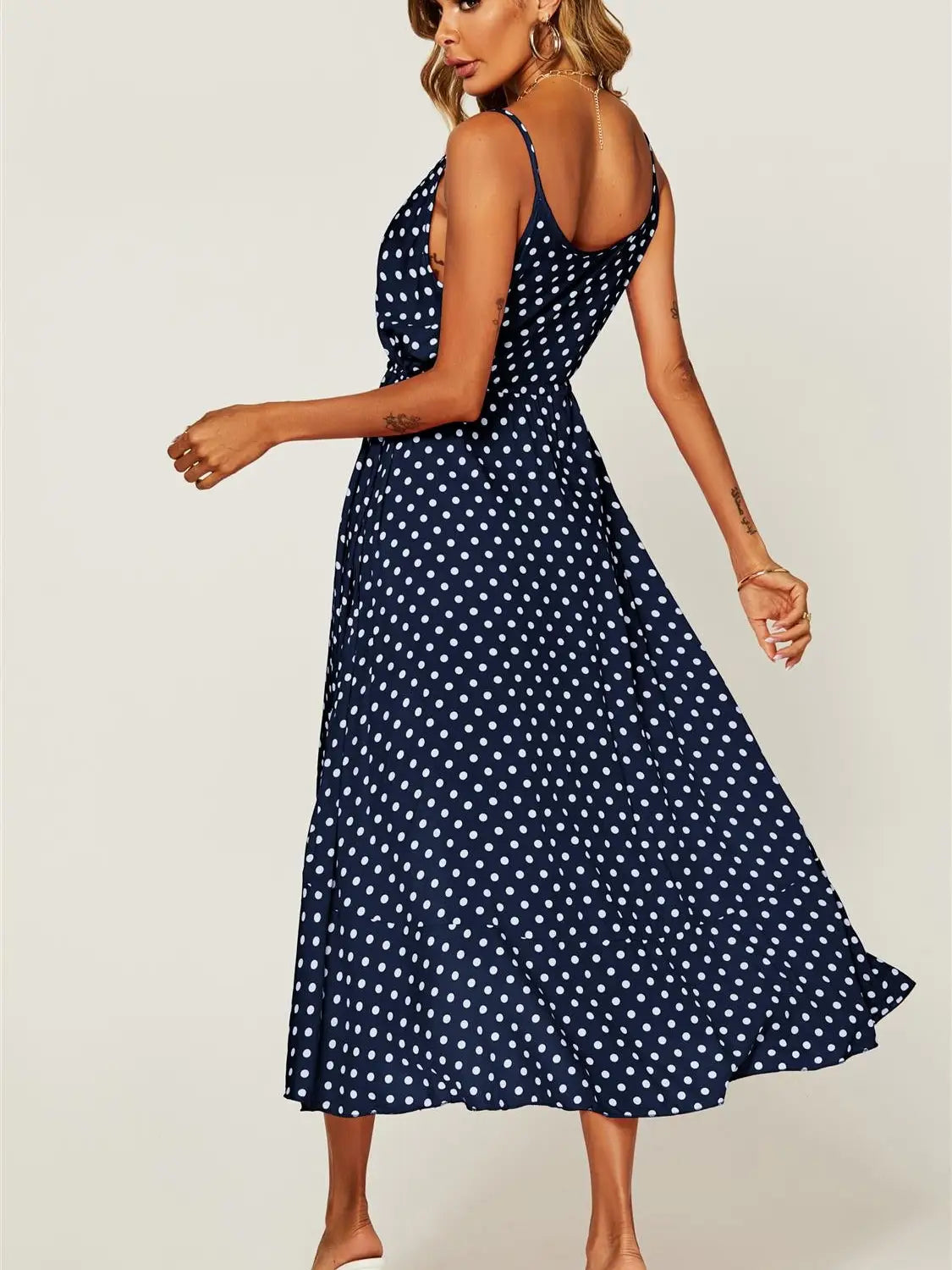 Button Down High Low Strappy Dress Josefina Online