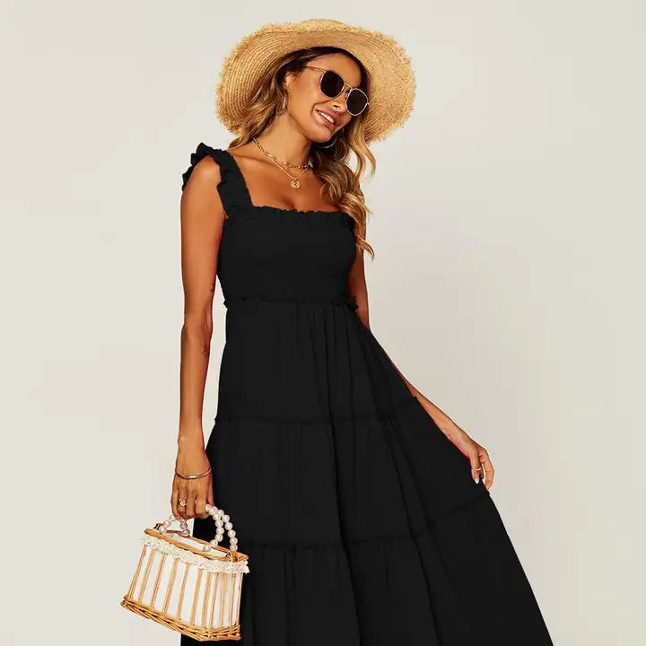 Hem Detail Tiered Maxi Dress Josefina Online