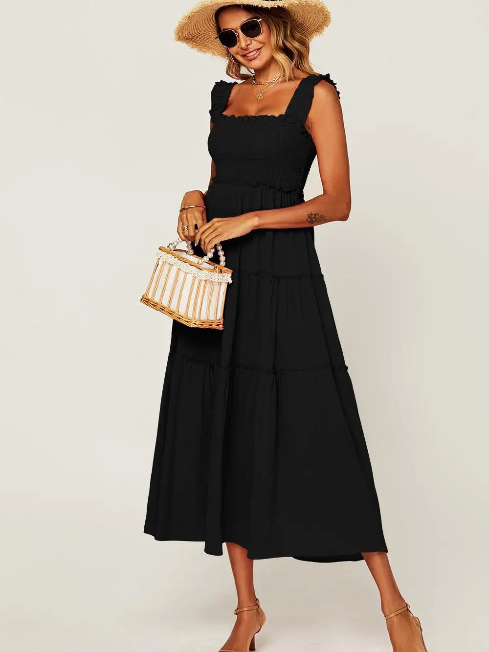 Hem Detail Tiered Maxi Dress Josefina Online