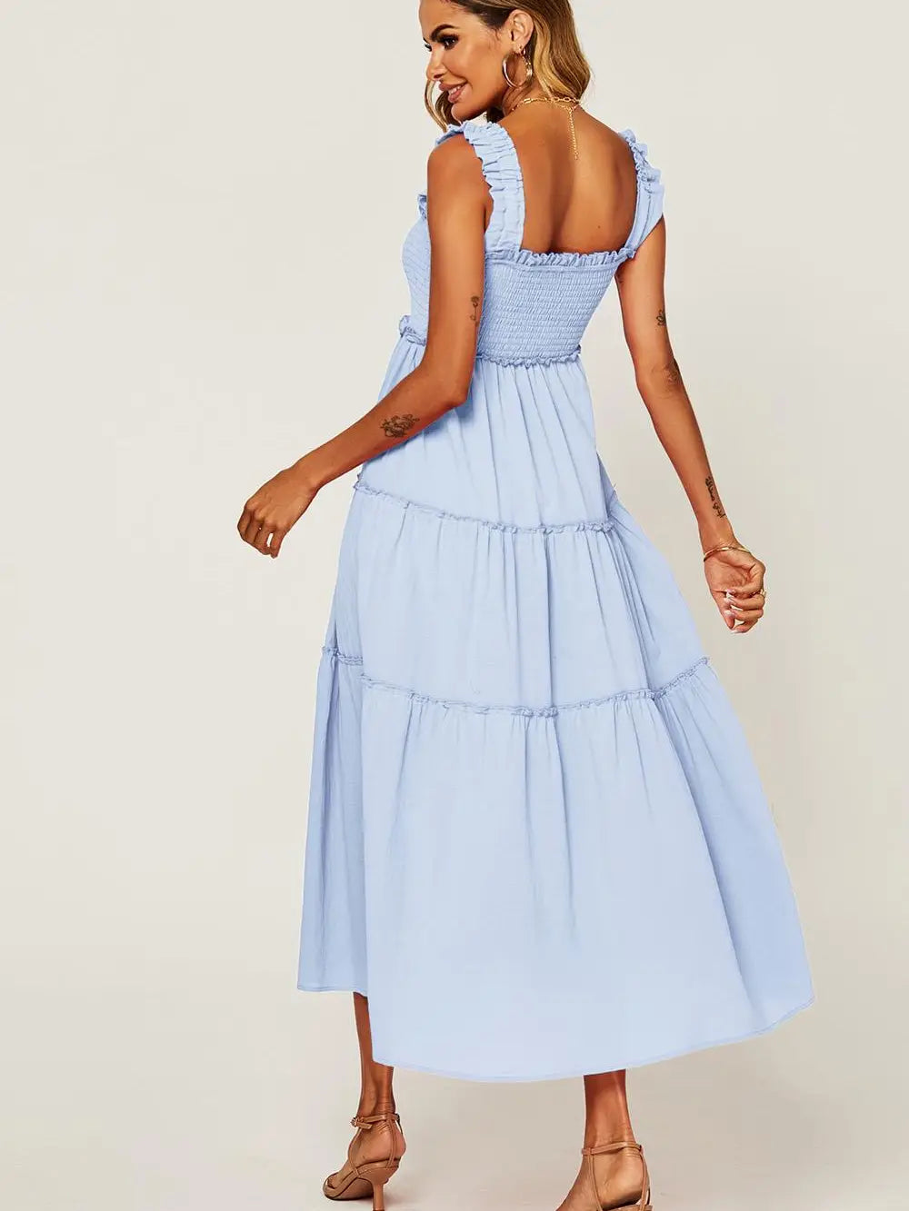 Hem Detail Tiered Maxi Dress Josefina Online