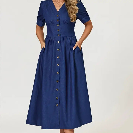 Denim Midi Dress Josefina Online