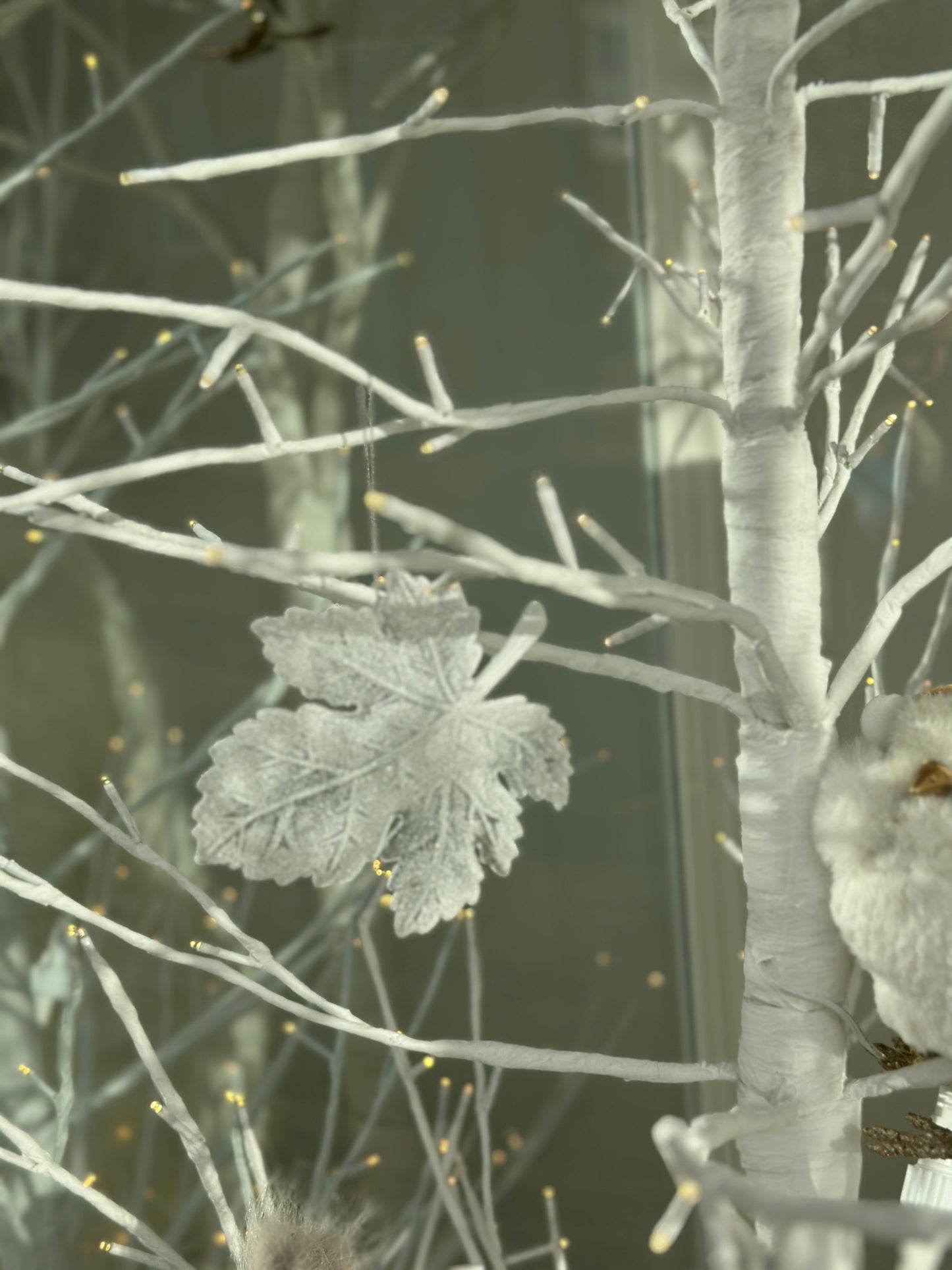 Iridescent Sparkling Acrylic Leaf Tree Decoration christmas