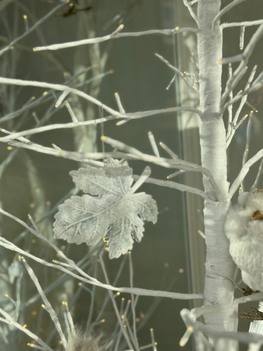 Iridescent Sparkling Acrylic Leaf Tree Decoration christmas