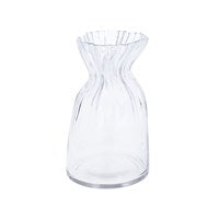 Clear Glass Scrunch Vase - Small