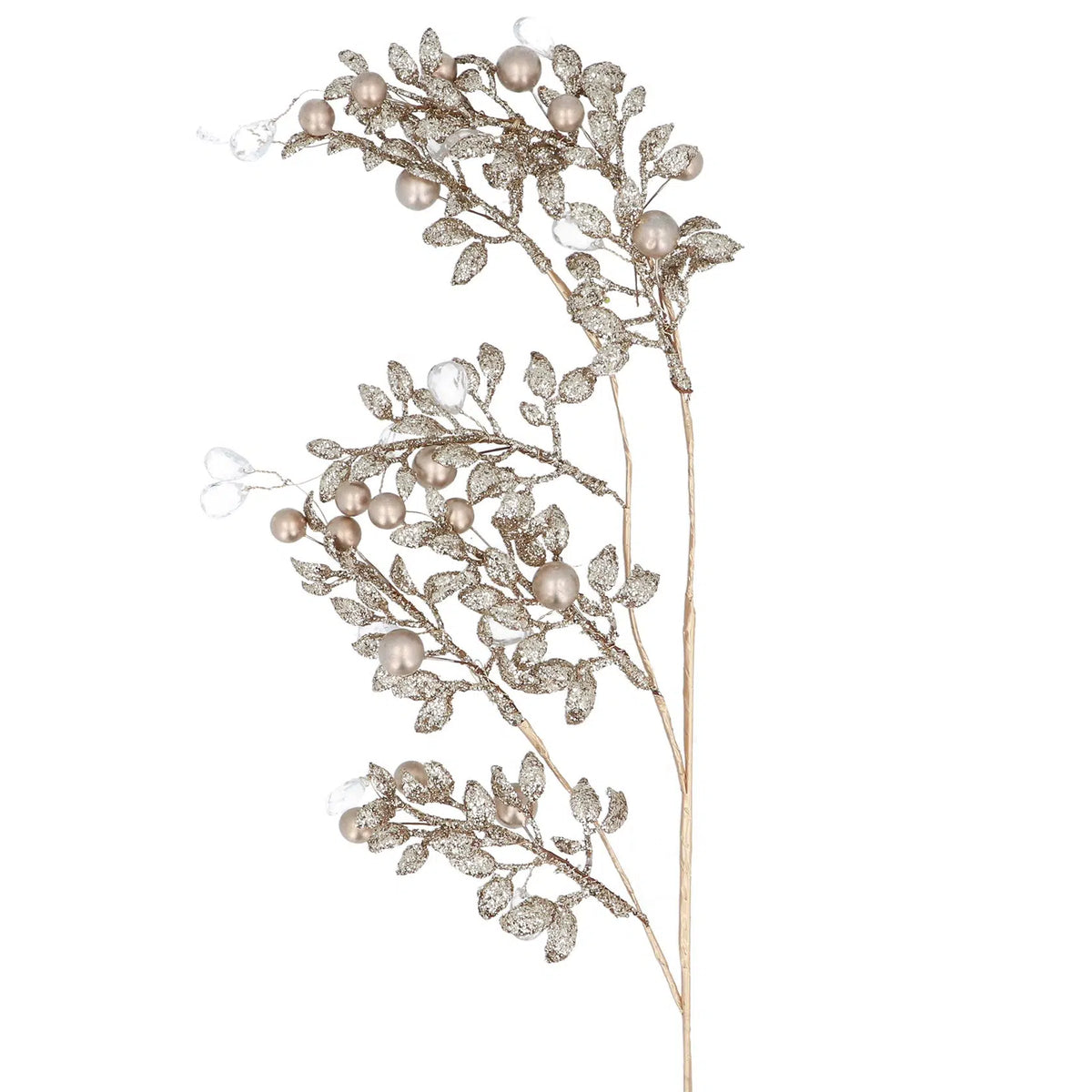 Gold Glitter Leaf Spray